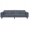 Sofa z poduszką Ciemnoszary 250 x 77 x 76 cm Aksamit