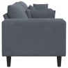 Sofa z poduszką Ciemnoszary 250 x 77 x 76 cm Aksamit