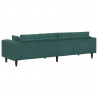 Sofa z poduszką Ciemna zieleń 250 x 77 x 76 cm Aksamit