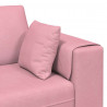 Sofa z poduszką Różowy 250 x 77 x 76 cm Aksamit