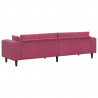 Sofa z poduszką Czerwone wino 250 x 77 x 76 cm Aksamit