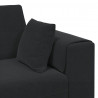 Sofa z poduszką Czarny 250 x 77 x 76 cm Aksamit