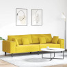Sofa z poduszką Żółty 250 x 77 x 76 cm Aksamit