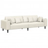 Sofa z poduszką Kremowy 250 x 77 x 76 cm Aksamit