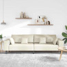 Sofa z poduszką Kremowy 250 x 77 x 76 cm Aksamit