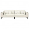 Sofa z poduszką Kremowy 250 x 77 x 76 cm Aksamit