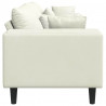 Sofa z poduszką Kremowy 250 x 77 x 76 cm Aksamit