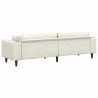 Sofa z poduszką Kremowy 250 x 77 x 76 cm Aksamit
