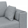 Sofa z poduszką 3 pcs Jasnoszary tkanina