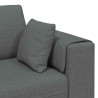 Sofa z poduszką 3 pcs Ciemnoszary tkanina