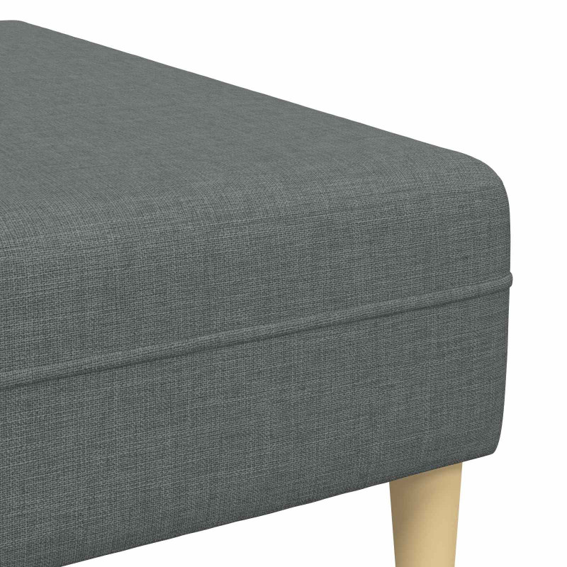 Sofa z poduszką 3 pcs Ciemnoszary tkanina