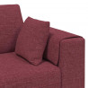 Sofa z poduszką 3 pcs Czerwone wino tkanina