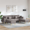 Sofa z poduszką 3 pcs Ciemnoszary tkanina