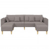 Sofa z poduszką 3 pcs Ciemnoszary tkanina