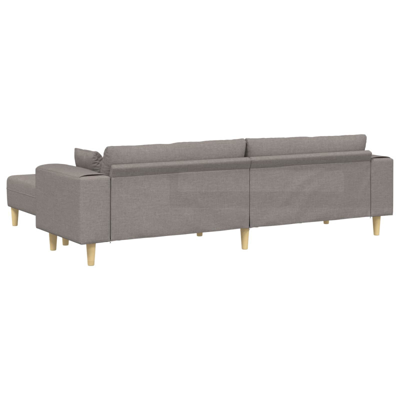 Sofa z poduszką 3 pcs Ciemnoszary tkanina