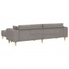 Sofa z poduszką 3 pcs Ciemnoszary tkanina