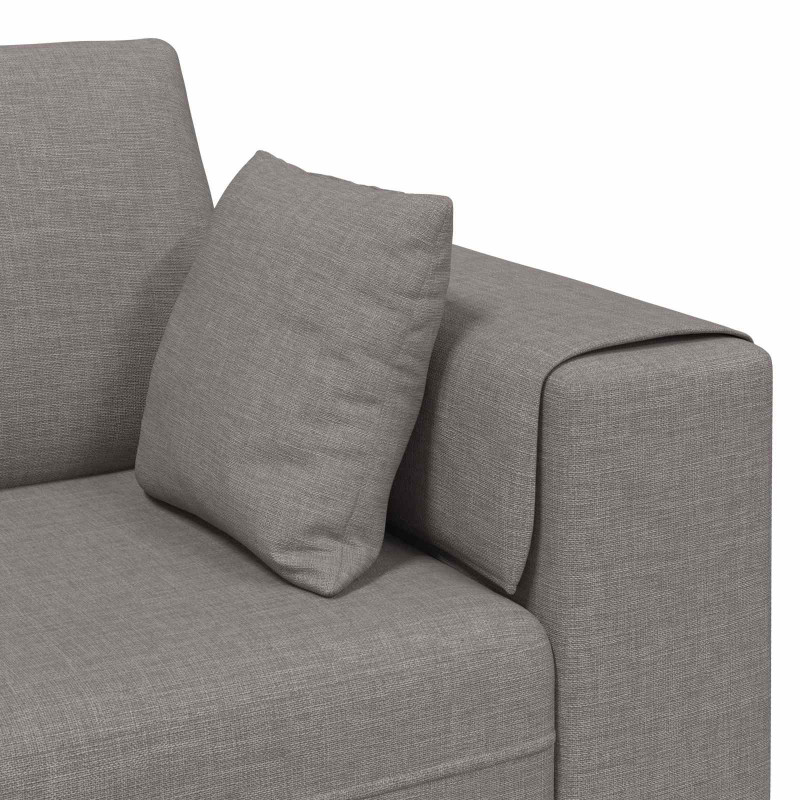 Sofa z poduszką 3 pcs Ciemnoszary tkanina