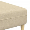Sofa z poduszką 3 pcs Kremowy tkanina