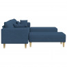 Sofa z poduszką 3 pcs Niebieski tkanina
