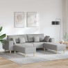 Sofa z poduszką 3 pcs Szary chmur tkanina