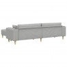 Sofa z poduszką 3 pcs Szary chmur tkanina