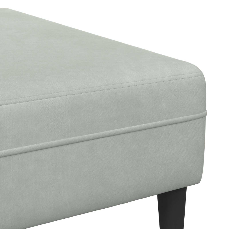 Sofa z poduszką 3 pcs Jasnoszary Aksamit