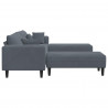 Sofa z poduszką 3 pcs Ciemnoszary Aksamit