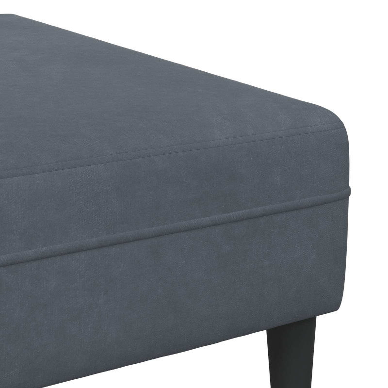 Sofa z poduszką 3 pcs Ciemnoszary Aksamit