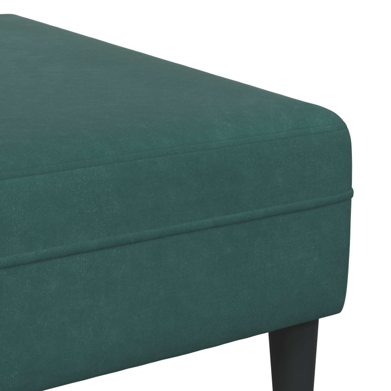 Sofa z poduszką 3 pcs Ciemna zieleń Aksamit