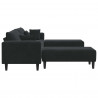 Sofa z poduszką 3 pcs Czarny Aksamit