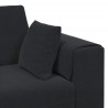 Sofa z poduszką 3 pcs Czarny Aksamit