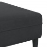 Sofa z poduszką 3 pcs Czarny Aksamit