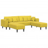Sofa z poduszką 3 pcs Żółty Aksamit