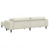 Sofa z poduszką 3 pcs Kremowy Aksamit