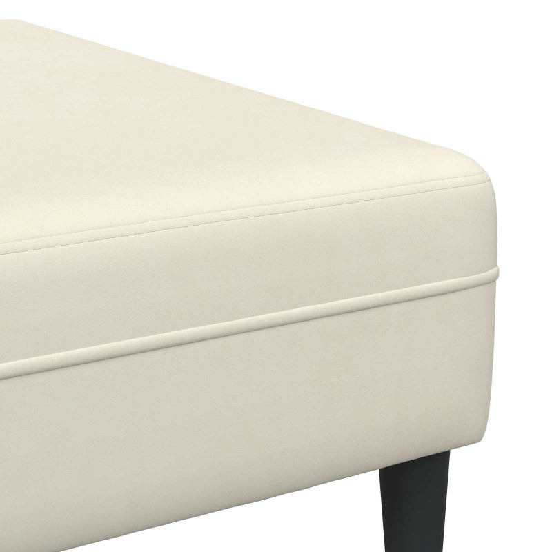 Sofa z poduszką 3 pcs Kremowy Aksamit