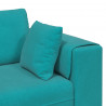 Sofa z poduszką 3 pcs Turkusowy Aksamit