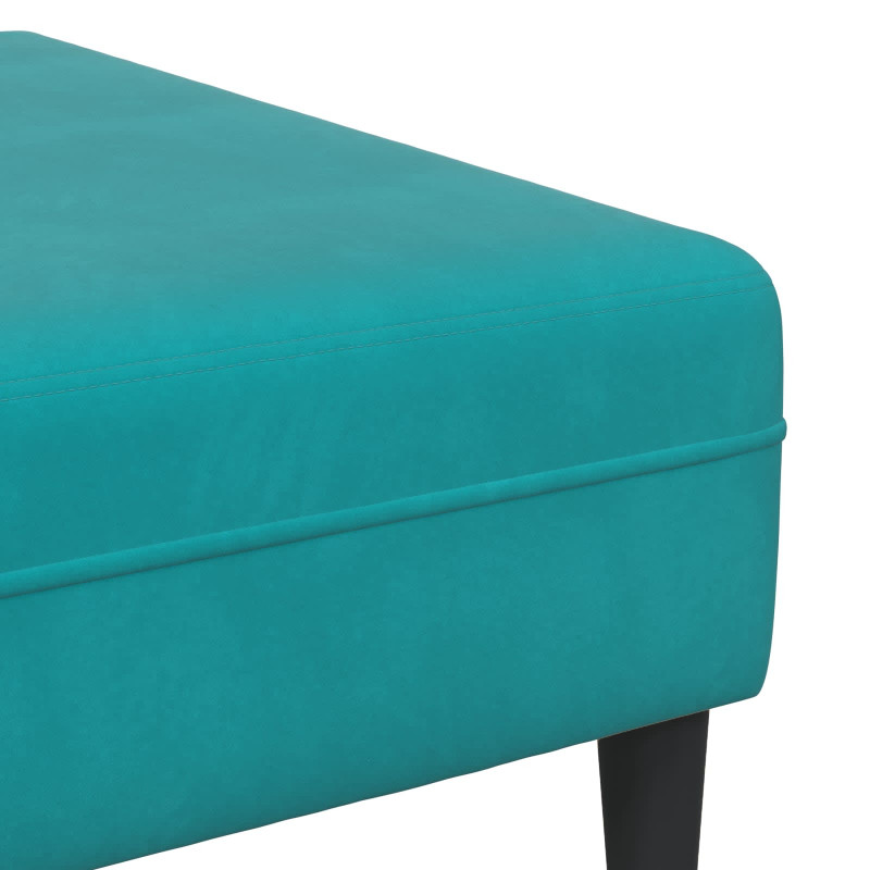 Sofa z poduszką 3 pcs Turkusowy Aksamit
