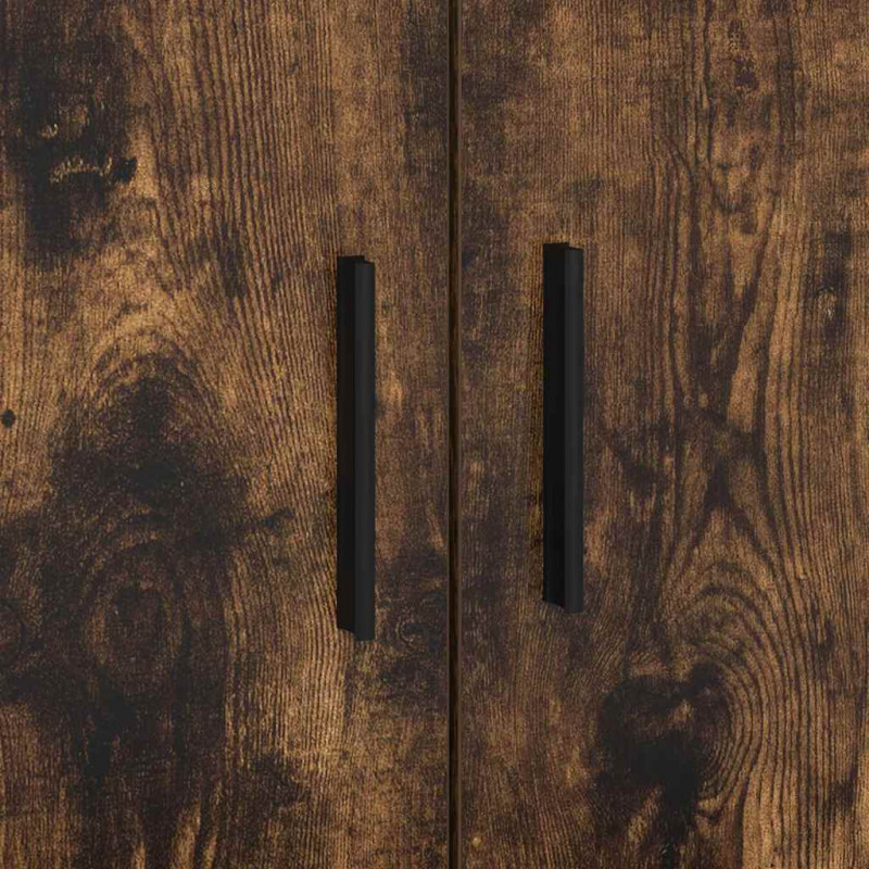 Ramka łóżka Dąb wędzony 90 x 200 cm Materiał drewnopochodny