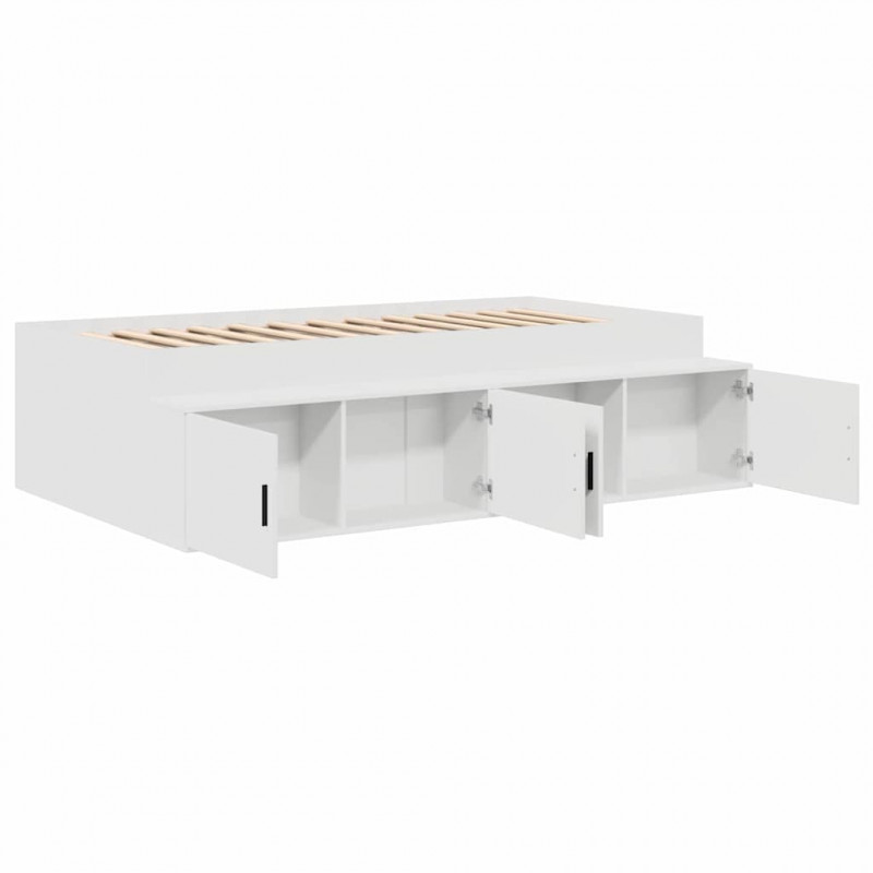 Ramka łóżka Biały 80 x 200 cm Materiał drewnopochodny
