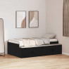 Ramka łóżka Czarny Dąb 80 x 200 cm Materiał drewnopochodny
