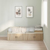 Ramka łóżka Dąb Sonoma 80 x 200 cm Materiał drewnopochodny