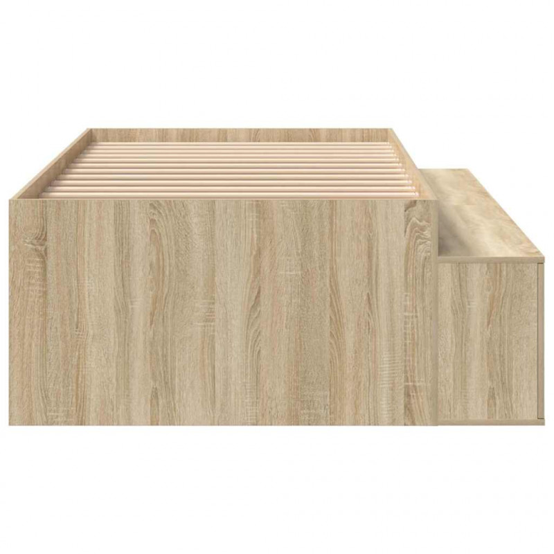 Ramka łóżka Dąb Sonoma 80 x 200 cm Materiał drewnopochodny