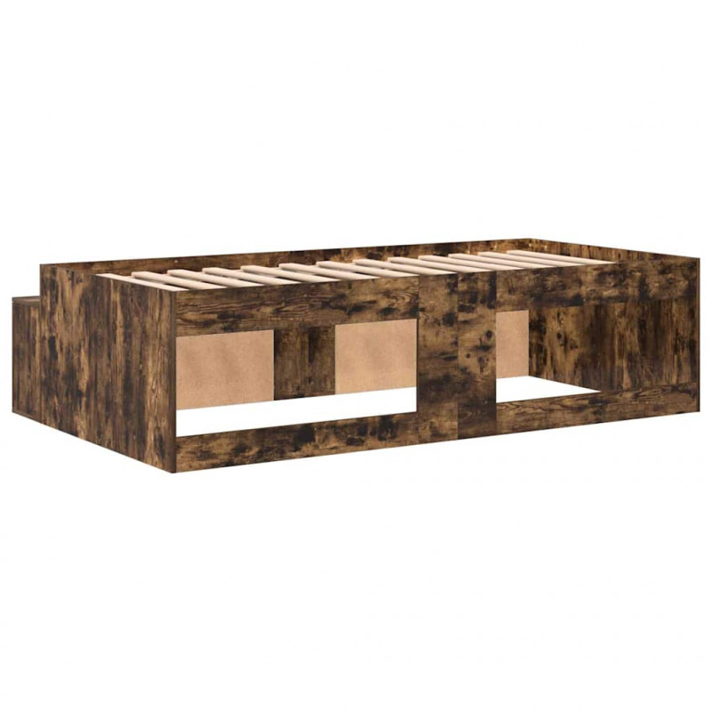Ramka łóżka Dąb wędzony 80 x 200 cm Materiał drewnopochodny