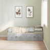 Ramka łóżka Betonowy szary 70 x 190 cm Materiał drewnopochodny