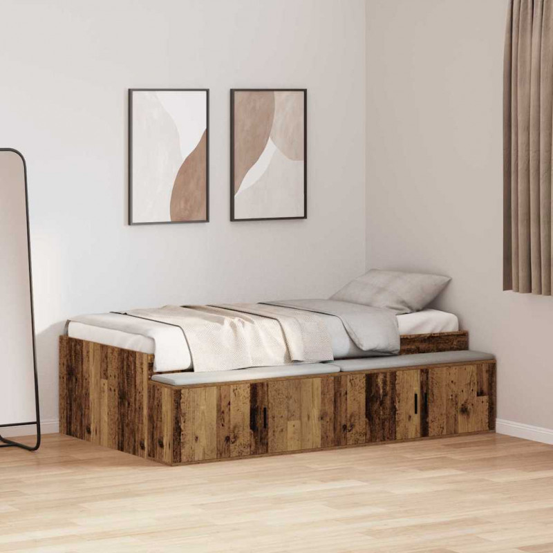 Ramka łóżka z szufladą Dąb rzemieślniczy 70 x 190 cm