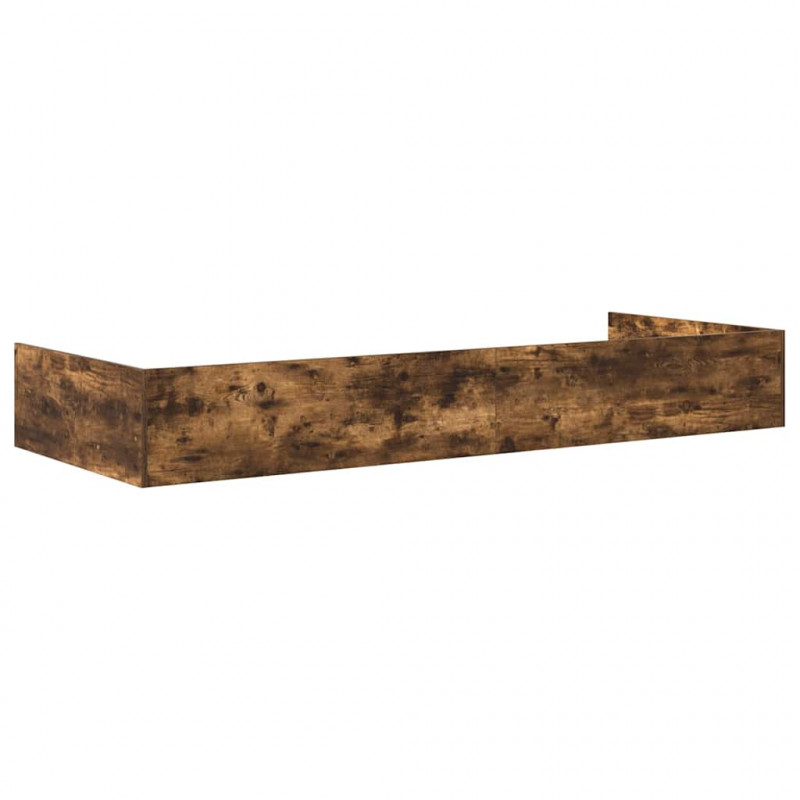 Ramka łóżka Dąb wędzony 90 x 200 cm Materiał drewnopochodny