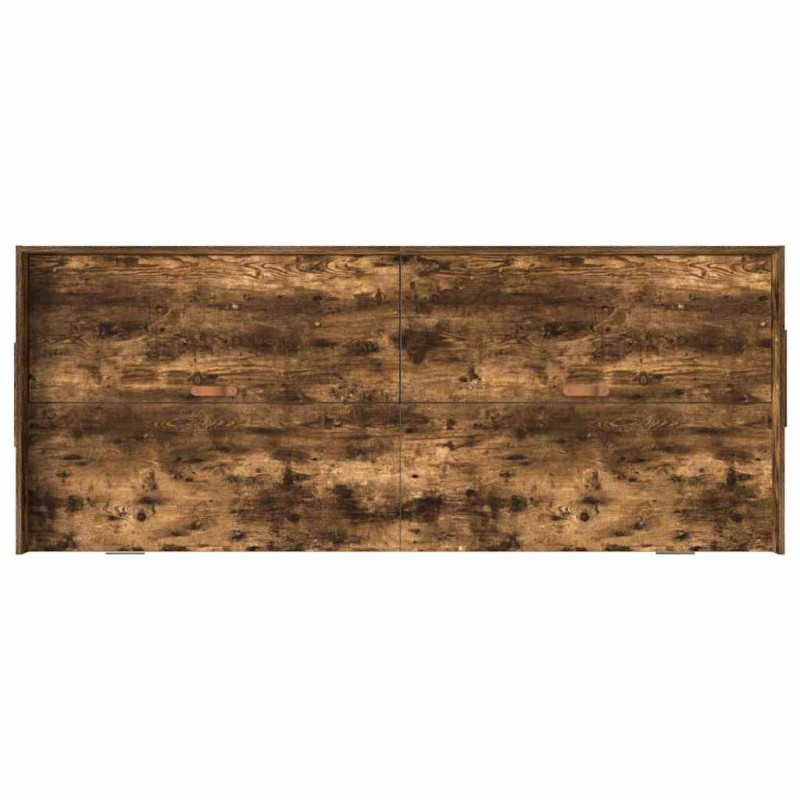 Ramka łóżka Dąb wędzony 90 x 200 cm Materiał drewnopochodny