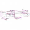 Ramka łóżka Dąb wędzony 90 x 200 cm Materiał drewnopochodny