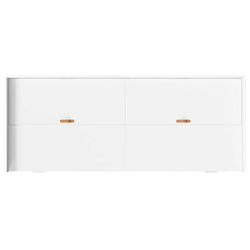 Ramka łóżka Biały 80 x 200 cm Materiał drewnopochodny