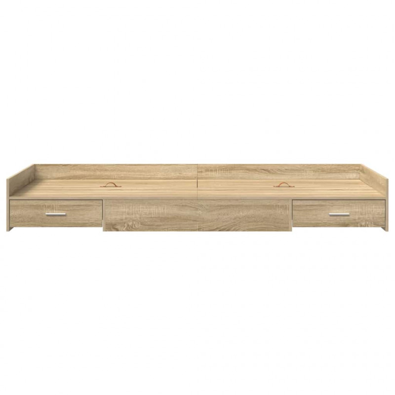 Ramka łóżka Dąb Sonoma 80 x 200 cm Materiał drewnopochodny
